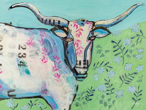 Longhorn in het veld, Kellie Day