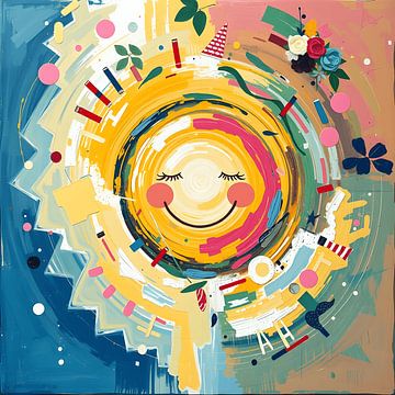 Vor Glück strahlen von Jolique Arte