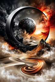 surrealistisch droomlandschap / surreal dreamscape van Gelissen Artworks