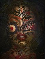 Just Face 01- Black Beauty - Plakative Dadaismus