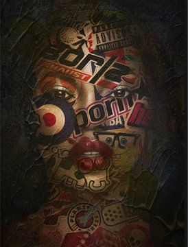 Just Face 01- Black Beauty - Plakative Dadaismus von Felix von Altersheim