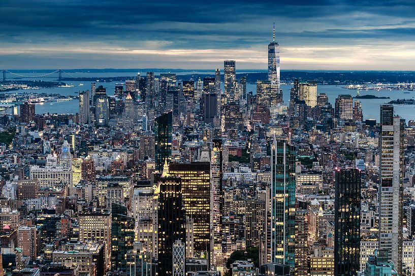 New York City by night by Mark Bolijn