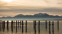 Chiemsee met uitzicht op de Alpen