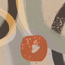 Pastell-Ausdrücke: Abstrakte Minimalistische Kunst Nr. 1 von Dina Dankers