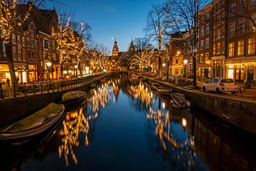 Noël à Amsterdam avec coucher de soleil aux Pays-Bas sur Eye on You