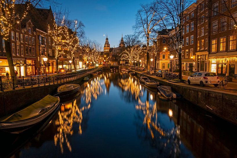 Christmas in Amsterdam with sunset in the Netherlands by Eye on You