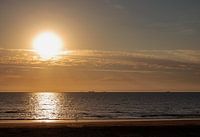 Untergehende Sonne über der Nordsee