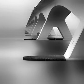 Die Zeeland-Brücke verschwindet im Nebel von Kees Smans
