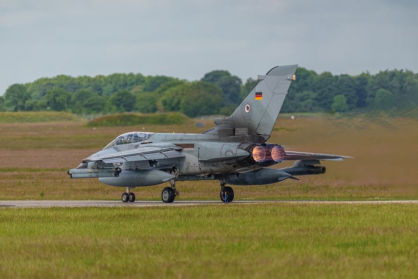 Take-off German Tornado with afterburner. by Jaap van den Berg