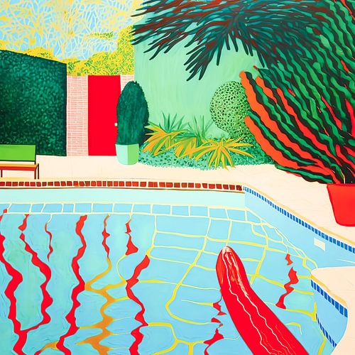 Tuin en zomer zwembad