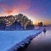 Winterglühender Sonnenuntergang von Marc Hollenberg