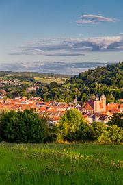 Beautiful evening atmosphere over the half-timbered town of Schmalkalden by Oliver Hlavaty