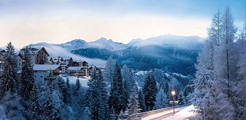 Panorama van Serfaus, Oostenrijk