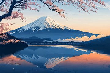 De berg Fuji van Poster Art Shop