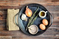 Pan met ingrediënten