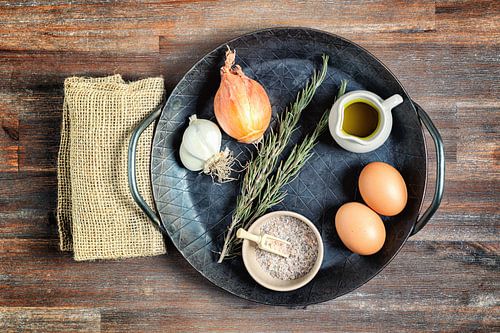 Pan with ingredients