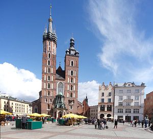Basilique Sainte-Marie sur le Rynek, patrimoine mondial de l'UNESCO, Cracovie, Petite Pologne, Polog