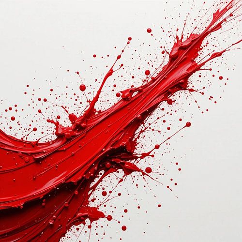 The Coprate Splash - Rode schilderij 1.0