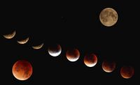 Art; Multi-phase red blood moon