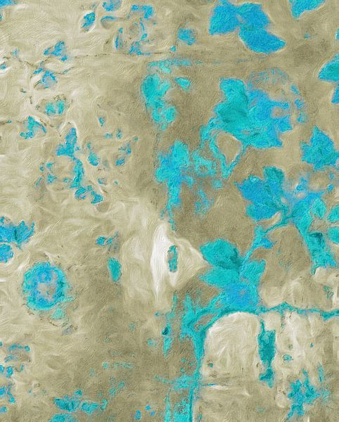 BLOEMEN IN TURQUOISE van Kelly Durieu