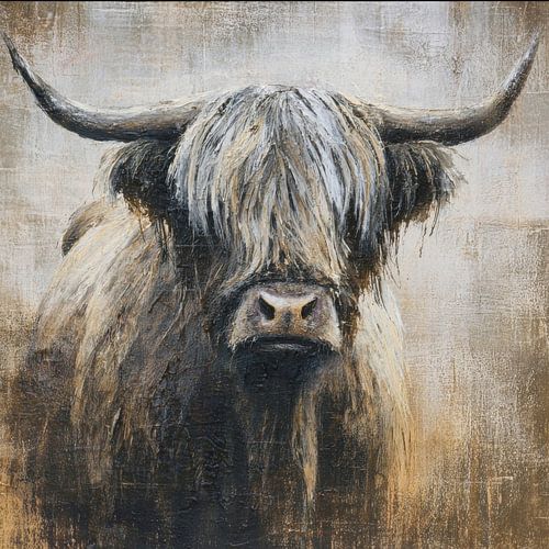 Gros plan sur une vache des Highlands sur Christian Ovís