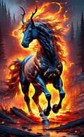 Fantasy fire horse