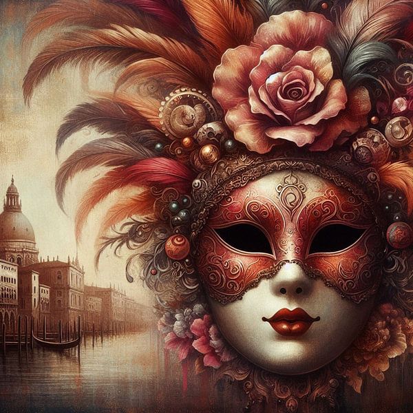 Venezianische Maske von Nicolette Vermeulen