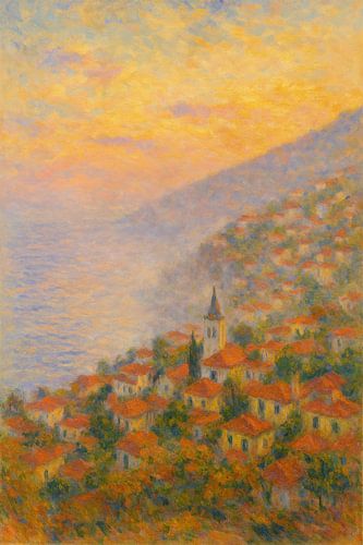 Funchal Madeira Eiland Heuvel – Atlantische Oceaan Kuststad Impressionistische kunst