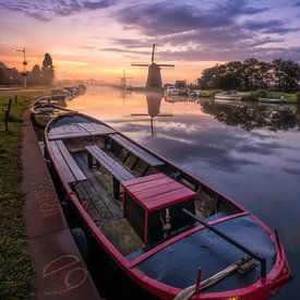 A rare misty morning above the Molenkade, Alkmaarr by Bas Banga