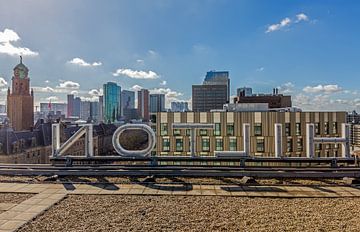 La vue depuis le toit de l'Hôtel Hilton à Rotterdam sur MS Fotografie | Marc van der Stelt