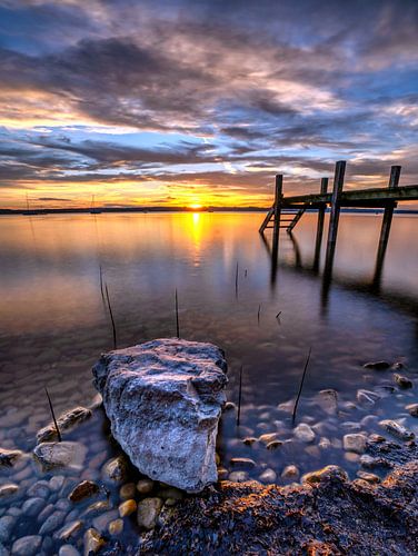Zonsondergang aan het Starnbergmeer