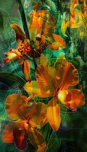 Harmonie naturelle : danse des orchidées et des motifs