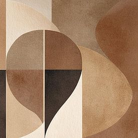 Erdtöne Blätter von ARTEO Gemälde