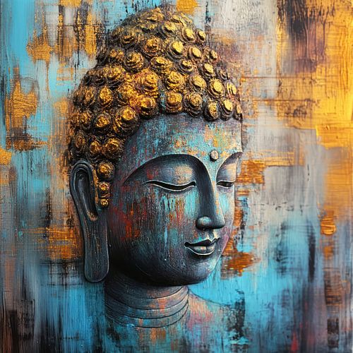 Portrait Bouddha en Style Japandi
