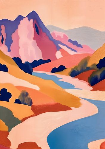 Matisse-inspired landscape