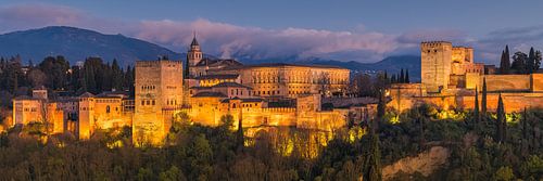 Een avond bij het Alhambra, Granada, Spanje van Henk Meijer Fotografie