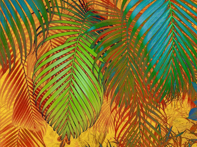 TROPICAL LEAVES POP-ART by Pia Schneider