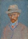 Selbstbildnis mit grauem Filzhut, Vincent van Gogh von Meisterhafte Meister Miniaturansicht