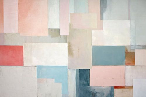Hellgraue Flüsse | Moderne Kunst