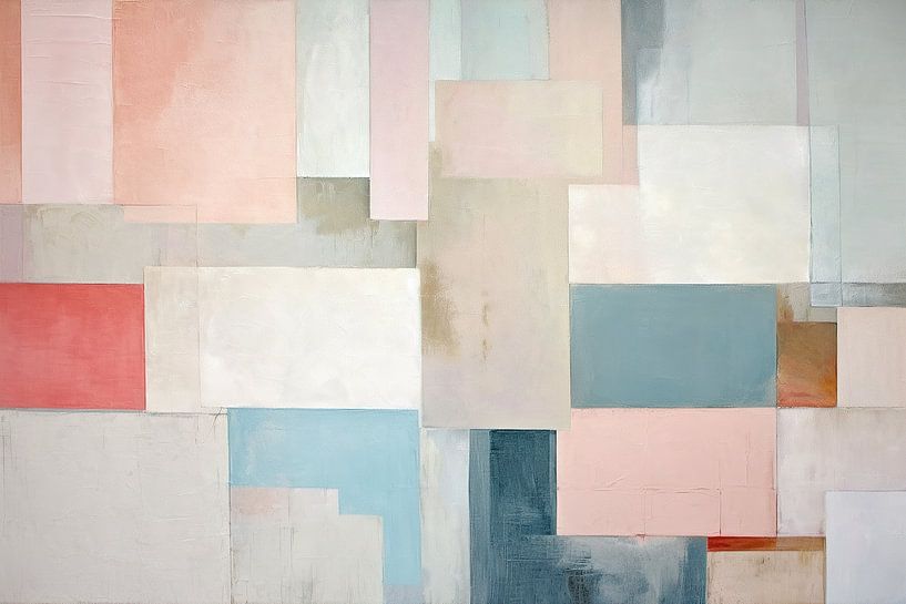 Hellgraue Flüsse | Moderne Kunst von Blickfänger Gemälde