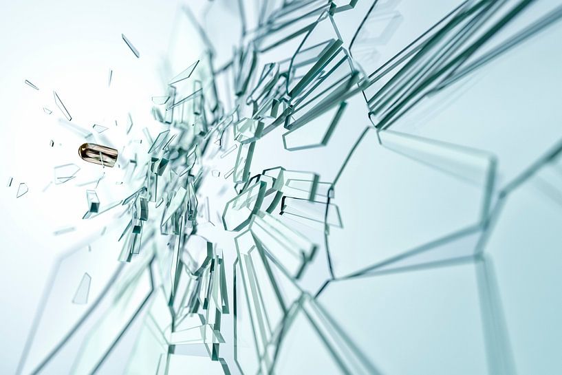 glasbeschädigtes Geschoss von Markus Gann