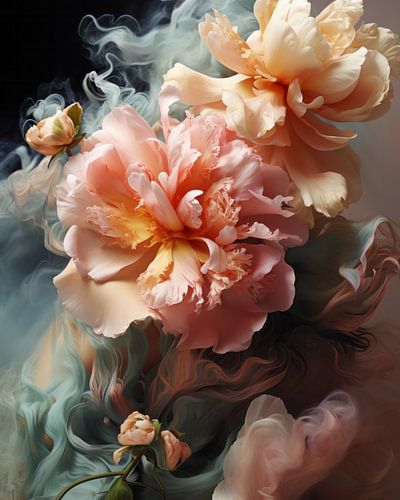 Explosion colorée de fleurs 