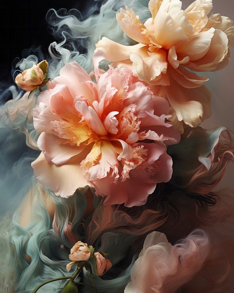 Bunte Explosion von Blumen "Fragile" von Carla Van Iersel