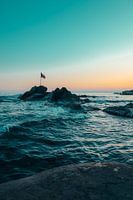 Sunset on the Italian coast