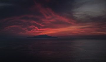 Zonsondergang op Capri van Christine Eloot