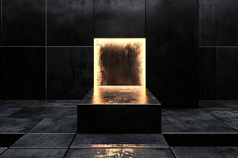 Minimalistisches Design mit goldenem Licht von Imperial Art House