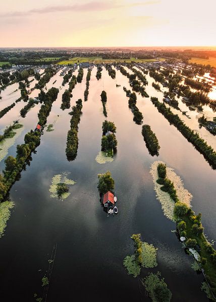 Hütte am Wasser von Jelle Oostrom