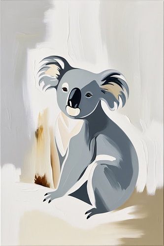 Gestileerd koala in minimalistische stijl