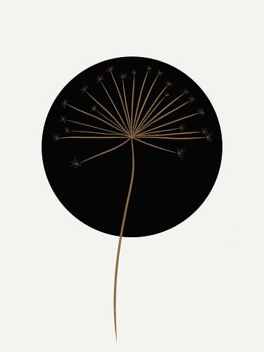 Hogweed - Moderne Kunst - Schwarz und Gold