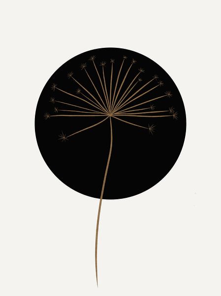 Hogweed - Modern Art - Black and Gold by Studio Malabar